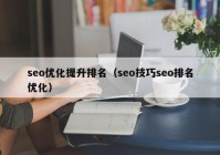 seo優(yōu)化提升排名（seo技巧seo排名優(yōu)化）