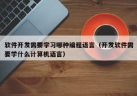 軟件開發(fā)需要學(xué)習(xí)哪種編程語言（開發(fā)軟件需要學(xué)什么計算機(jī)語言）