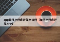 app軟件小程序開發(fā)全流程（微信小程序開發(fā)APP）