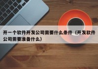 開一個(gè)軟件開發(fā)公司需要什么條件（開發(fā)軟件公司需要準(zhǔn)備什么）