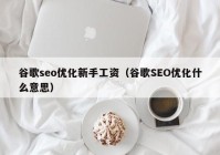 谷歌seo優(yōu)化新手工資（谷歌SEO優(yōu)化什么意思）