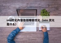 seo優(yōu)化內(nèi)容包括哪些優(yōu)化（seo 優(yōu)化是什么）