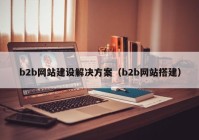 b2b網(wǎng)站建設(shè)解決方案（b2b網(wǎng)站搭建）