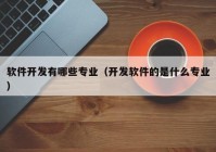 軟件開發(fā)有哪些專業(yè)（開發(fā)軟件的是什么專業(yè)）