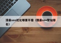 灤縣seo優(yōu)化哪里不錯（魏縣seo整站排名）