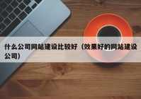 什么公司網(wǎng)站建設(shè)比較好（效果好的網(wǎng)站建設(shè)公司）